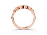 Rose gold Round Diamond Scalloped Bezel Set Eternity Band_7