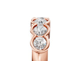 Rose gold Round Diamond Scalloped Bezel Set Eternity Band_9