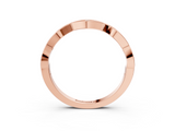 Rose gold Round Diamond Scalloped Pavé Eternity Band_24