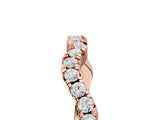 Rose gold Round Diamond Scalloped Pavé Wedding Band with Shared Prong Setting_9