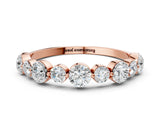 Rose gold Round Diamond Scalloped Prong Set Eternity Band_55