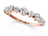 Rose gold Round Diamond Scalloped Prong Set Eternity Band_56