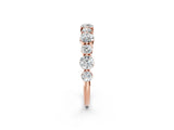 Rose gold Round Diamond Scalloped Prong Set Eternity Band_57