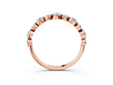 Rose gold Round Diamond Scalloped Prong Set Eternity Band_58