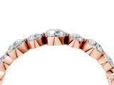 Rose gold Round Diamond Scalloped Prong Set Eternity Band_59