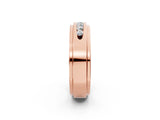 Rose gold Round Diamond Seven-Stone Channel Set Mens Band_2