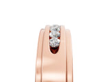 Rose gold Round Diamond Seven-Stone Channel Set Mens Band_5