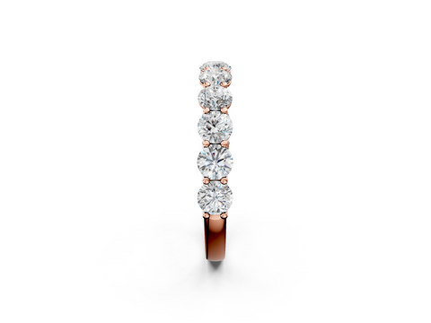 Rose gold Round Citrine Shared Prong Eternity Band