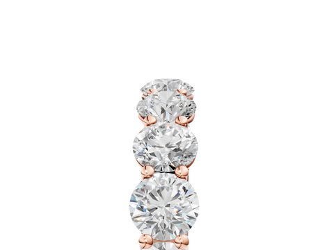 Rose gold Round Peridot Shared Prong Eternity Band