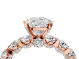 Rose gold Round Diamond Side Stone Engagement Ring with Six-Prong Setting_10