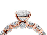 Rose gold Round Diamond Side Stone Engagement Ring with Six-Prong Setting_10