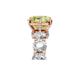 Rose gold Round Diamond Side Stone Engagement Ring with Six-Prong Setting_13