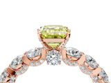 Rose gold Round Diamond Side Stone Engagement Ring with Six-Prong Setting_14