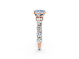 Rose gold Round Diamond Side Stone Engagement Ring with Six-Prong Setting_38