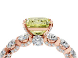 Rose gold Round Diamond Side Stone Engagement Ring with Six-Prong Setting_40