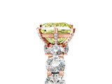 Rose gold Round Diamond Side Stone Engagement Ring with Six-Prong Setting_41