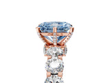 Rose gold Round Diamond Side Stone Engagement Ring with Six-Prong Setting_41