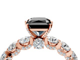 Rose gold Round Diamond Side Stone Engagement Ring with Six-Prong Setting_4