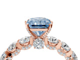 Rose gold Round Diamond Side Stone Engagement Ring with Six-Prong Setting_4