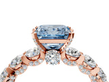 Rose gold Round Diamond Side Stone Engagement Ring with Six-Prong Setting_4