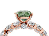 Rose gold Round Diamond Side Stone Engagement Ring with Six-Prong Setting_4