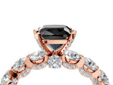 Rose gold Round Diamond Side Stone Engagement Ring with Six-Prong Setting_4