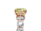 Rose gold Round Diamond Side Stone Engagement Ring with Six-Prong Setting_5