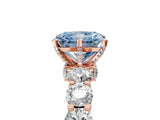 Rose gold Round Diamond Side Stone Engagement Ring with Six-Prong Setting_5