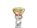 Rose gold Round Diamond Side Stone Engagement Ring with Six-Prong Setting_5