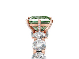 Rose gold Round Diamond Side Stone Engagement Ring with Six-Prong Setting_5