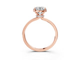 Rose gold Round Diamond Solitaire Ring with Classic Band and Four-Prong Setting_6