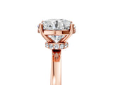 Rose gold Round Diamond Solitaire Ring with Classic Band and Four-Prong Setting_8