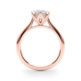 Rose gold Round Diamond Solitaire Ring with Classic Band and Six-Prong Setting 2