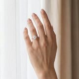Rose gold Round Diamond Solitaire Ring with Pavé Accent Band and Four-Prong Setting_6