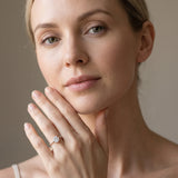 Rose gold Round Diamond Solitaire Ring with Pavé Accent Band and Four-Prong Setting_7