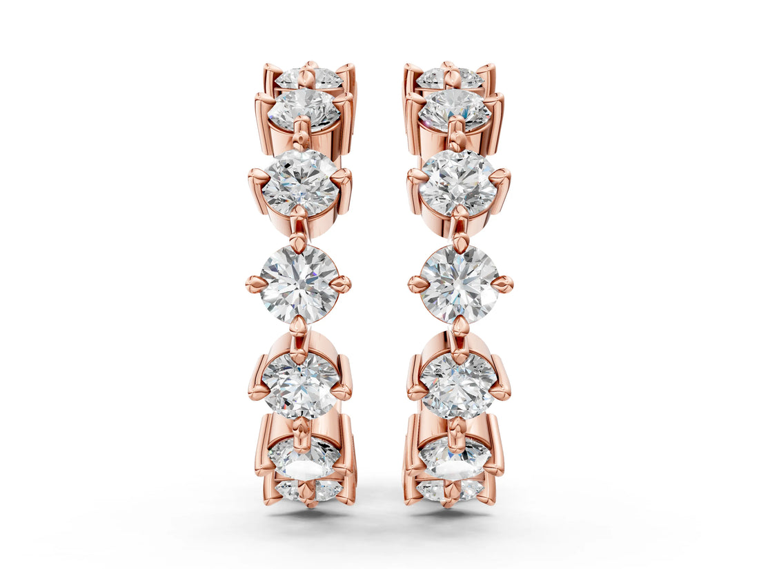 Rose gold Round Diamond Starlight Ear Cuff
