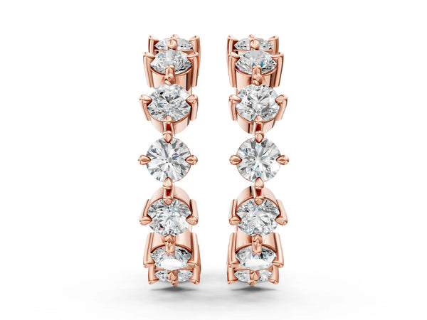 Rose gold Round Diamond Starlight Ear Cuff