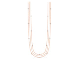 Rose gold Round Diamond Station Necklace_36