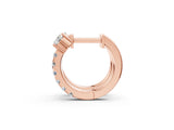 Rose gold Round Diamond Taylor Huggie Hoop Earrings_1