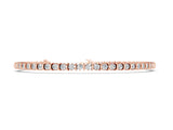 Rose gold Round Diamond Tennis Bracelet with Channel Setting and Box Clasp_2