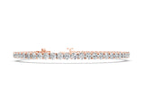Rose gold Round Diamond Tennis Bracelet with Prong Setting and Box Clasp_2