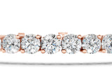 Rose gold Round Diamond Tennis Bracelet with Prong Setting and Box Clasp_3