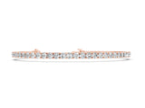 Rose gold Round Diamond Tennis Bracelet with Prong Setting in White Gold_2