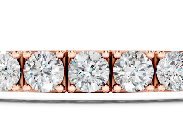 Rose gold Round Diamond Tennis Bracelet with Prong Setting