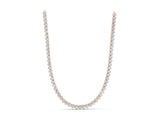 Rose gold Round Diamond Tennis Necklace with Three-Prong Setting_5