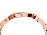 Rose gold Round Diamond Twist Eternity Band with Bezel Setting_8