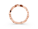 Rose gold Round Diamond Twist Eternity Band with Pavé Setting_26
