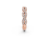 Rose gold Round Diamond Twisted Eternity Band with Pavé and Shared Prong Setting_47