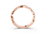 Rose gold Round Diamond Twisted Eternity Band with Pavé and Shared Prong Setting_48