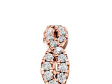 Rose gold Round Diamond Twisted Eternity Band with Pavé and Shared Prong Setting_50